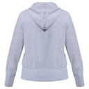 Толстовка женская Hooded Full Zip серый меланж, размер XXL