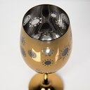 Бокалы для вина 2 штуки MOON&SUN, золотой и серебяный, 22,5х24,8х11,9см, стекло