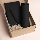 Набор подарочный OFFICEKIT: термос, ежедневник, ручка, стружка, коробка, черный