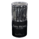 РУЧКА "SAN REMO" ШАРИКОВАЯ, АВТОМАТИЧЕСКАЯ, МЕТАЛЛИЧЕСКИЙ КОРПУС СЕРЕБРЯНАЯ 1.00 ММ, СИНЯЯ серебряный