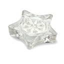 Подсвечник в форме звезды тускло-серебряный
