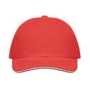 6 panel baseball cap красно-белый