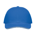 6 panel baseball cap бело-голубой