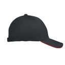 6 panel baseball cap черный/красный