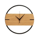 Деревянные часы с металлическим ободом «Time Wheel»