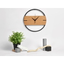 Деревянные часы с металлическим ободом «Time Wheel»