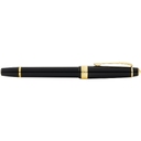 Ручка перьевая «Bailey Ligh Polished Black Resin and Gold Tone», перо F