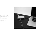 Хаб 8-в-1 Type-C «Hermes», USB 3.0 x 3, Type-C PD, HDMI, LAN, картридер
