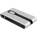 Хаб 8-в-1 Type-C «Hermes», USB 3.0 x 3, Type-C PD, HDMI, LAN, картридер