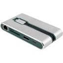 Хаб 8-в-1 Type-C «Hermes», USB 3.0 x 3, Type-C PD, HDMI, LAN, картридер