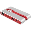 Хаб 8-в-1 Type-C «Hermes», USB 3.0 x 3, Type-C PD, HDMI, LAN, картридер
