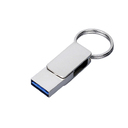 USB 2.0- флешка «Mercury» на 16 Гб с поворотным механизмом и дополнительным разъемом Type-C