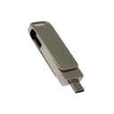USB 3.0- флешка на 16 Гб с поворотным механизмом и дополнительным разъемом Type-C