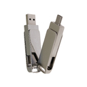 USB 3.0- флешка на 16 Гб с поворотным механизмом и дополнительным разъемом Type-C