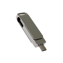 USB 3.0- флешка на 32 Гб с поворотным механизмом и дополнительным разъемом Type-C