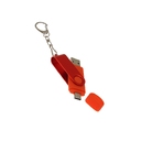 USB 2.0- флешка на 16 Гб с поворотным механизмом и дополнительным разъемом Type-C