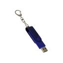 USB 2.0- флешка на 16 Гб с поворотным механизмом и дополнительным разъемом Type-C