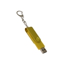 USB 2.0- флешка на 16 Гб с поворотным механизмом и дополнительным разъемом Type-C
