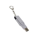 USB 2.0- флешка на 16 Гб с поворотным механизмом и дополнительным разъемом Type-C