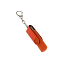 USB 2.0- флешка на 16 Гб с поворотным механизмом и дополнительным разъемом Type-C
