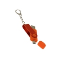 USB 2.0- флешка на 16 Гб с поворотным механизмом и дополнительным разъемом Type-C