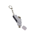 USB 2.0- флешка на 8 Гб с поворотным механизмом и дополнительным разъемом Type-C