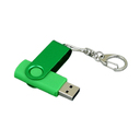 USB 3.0- флешка промо на 128 Гб с поворотным механизмом и однотонным металлическим клипом