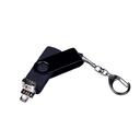 USB 2.0/micro USB/Type-С- флешка на 16 Гб 3-в-1 с поворотным механизмом