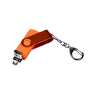 USB 2.0/micro USB/Type-С- флешка на 16 Гб 3-в-1 с поворотным механизмом