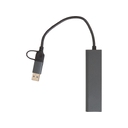 USB-хаб «Command» с коннектором 2-в-1 USB-C и USB-A, 2.0/3.0