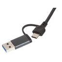 USB-хаб «Command» с коннектором 2-в-1 USB-C и USB-A, 2.0/3.0