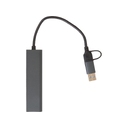 USB-хаб «Command» с коннектором 2-в-1 USB-C и USB-A, 2.0/3.0