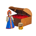Подарочный набор: кукла фарфоровая, мёд с гецким орехом