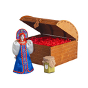 Подарочный набор: кукла фарфоровая, крем-мёд с лаймом и имбирем
