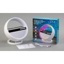 Bluetooth колонка "Smart Orb" 5Вт с беспроводным (15W) ЗУ, лампой, часами, FM радио