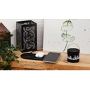 Настольная беспроводная (15W) зарядная станция "Blacksmith" с bluetooth колонкой с подсветкой логотипа