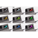 Настольная складная подставка "Cool Mat" с беспроводным (15W) ЗУ, сенсорной подсветкой логотипа, функцией MagSafe и ковриком для мыши