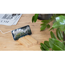 Беспроводное (10W) зарядное устройство "Bamboo Power" 5000 mAh с подставкой под смартфон, бамбук