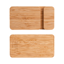 Беспроводное (10W) зарядное устройство "Bamboo Power" 5000 mAh с подставкой под смартфон, бамбук