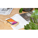 Беспроводное (10W) зарядное устройство "Bamboo Power" 5000 mAh с подставкой под смартфон, бамбук