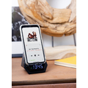 Настольная Bluetooth колонка (3Вт) "Smart Pyramid" с часами и беспроводным (15W) зарядным устройством, с подсветкой логотипа