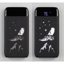 Беспроводное зарядное устройство "ShineMax SOFTTOUCH", 10000 mAh с подсветкой логотипа и цифровым индикатором заряда