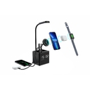 Лампа "Smart Flex" с беспроводным 3в1 (15W) ЗУ с MagSafe, часами, карандашницей и подсветкой логотипа