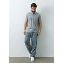 Рубашка поло унисекс STAN хлопок/полиэстер 185, 104, Серый меланж,  (50/60)  (44/XS)