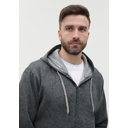 Толстовка мужская STAN с капюшоном на молнии футер с начёсом 280, 17, Тёмный меланж,  (60/1)  (44/XS)