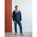Толстовка мужская STAN с капюшоном на молнии сэндвич 320, 18, Серый меланж,  (50/60)  (46/S)