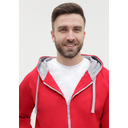 Толстовка мужская STAN с капюшоном на молнии футер без начёса 260, 61, Красный,  (14)  (44/XS)