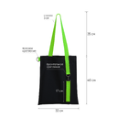 Шоппер Superbag black с ремувкой 4sb (чёрный с салатовым)