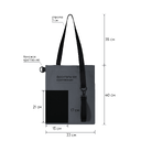 Шоппер Superbag Color (темно-серый с чёрным)