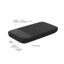 Внешний аккумулятор Bplanner Power 3 ST, софт-тач, 10000 mAh (Черный)
